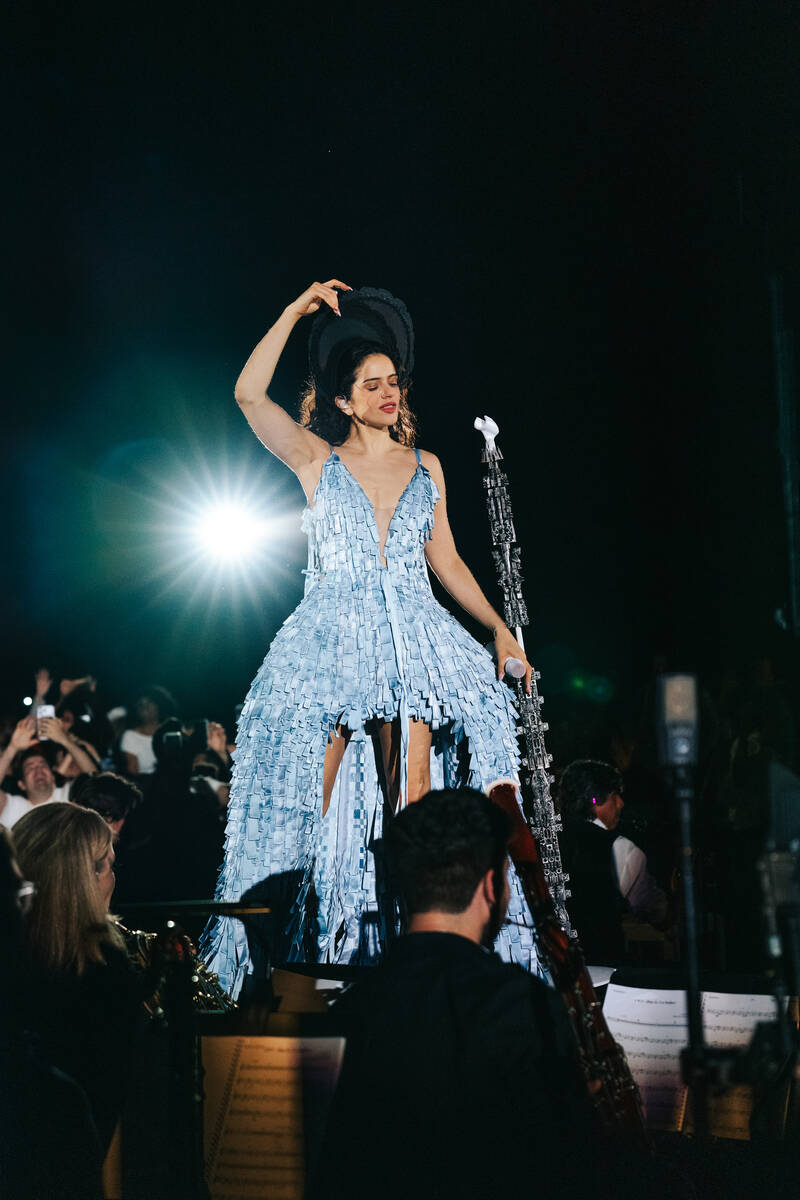 Spanish pop star Rosalía performs on her Lux Tour, which began earlier this year in France, an ...
