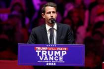 Tony Hinchcliffe speaks at before President Donald Trump during a campaign rally at Madison Squ ...