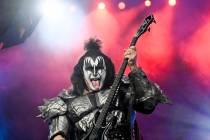 Gene Simmons of KISS performs during the final night of the "Kiss Farewell Tour" on S ...