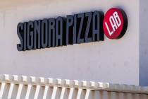 An exterior view of Signora Pizza Lab on Thursday, July 23, 2026, in Las Vegas. (Marley Barboei ...