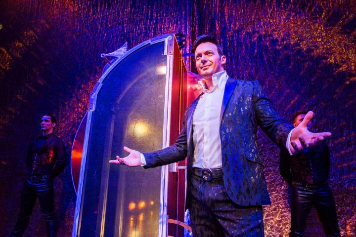 Illusionist David Goldrake rehearses for his new show "Imaginarium" June 22 at the Tropicana Th ...