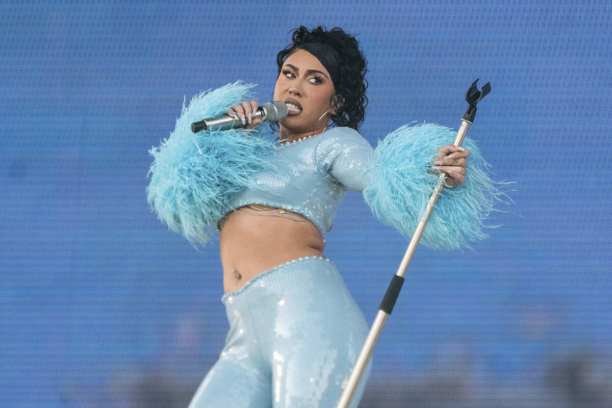 FILE - Kali Uchis performs at the Coachella Music and Arts Festival at the Empire Polo Club on ...