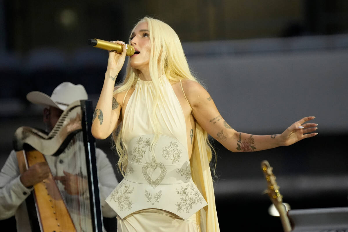 Elena Rose performs during the "Viajando por el Mundo Tropitour" tour on Saturday, Ju ...
