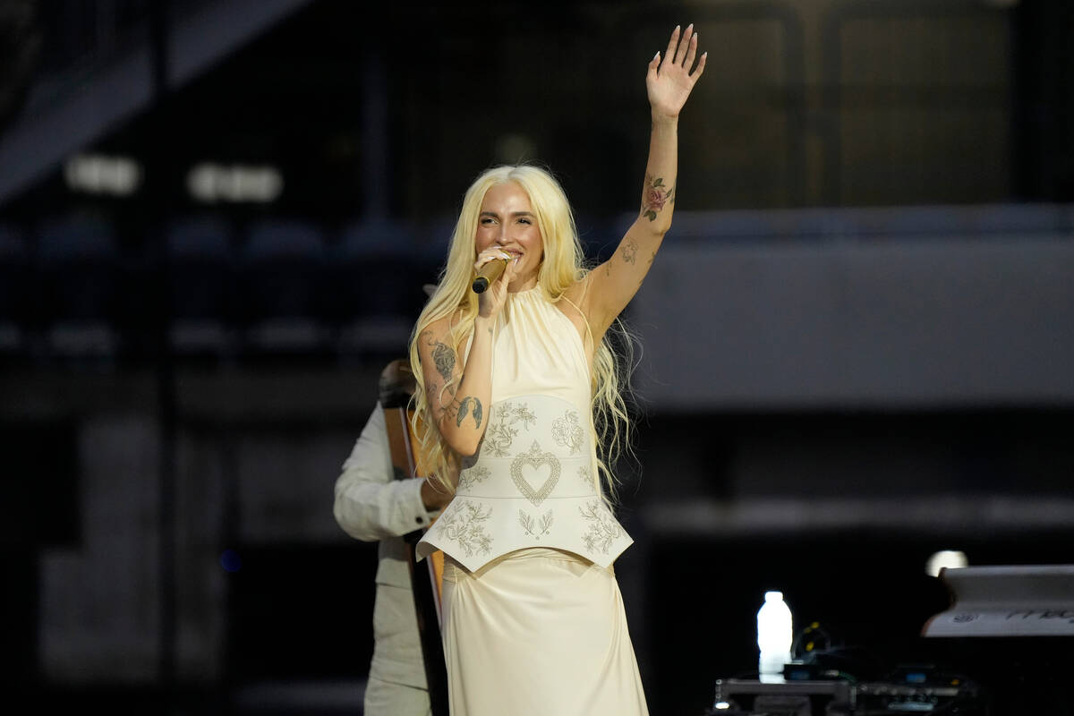 Elena Rose performs during the "Viajando por el Mundo Tropitour" tour on Saturday, Ju ...