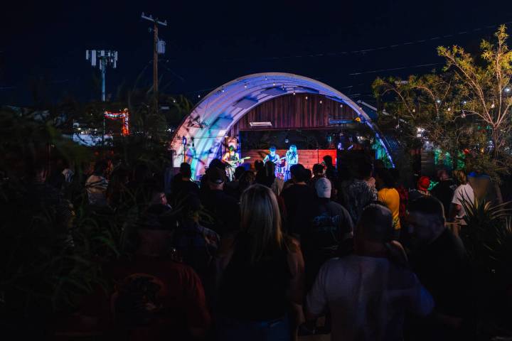 Stolen Street Signs performs at Dustland Saturday, June 20, 2026, in Las Vegas. (Madeline Carte ...