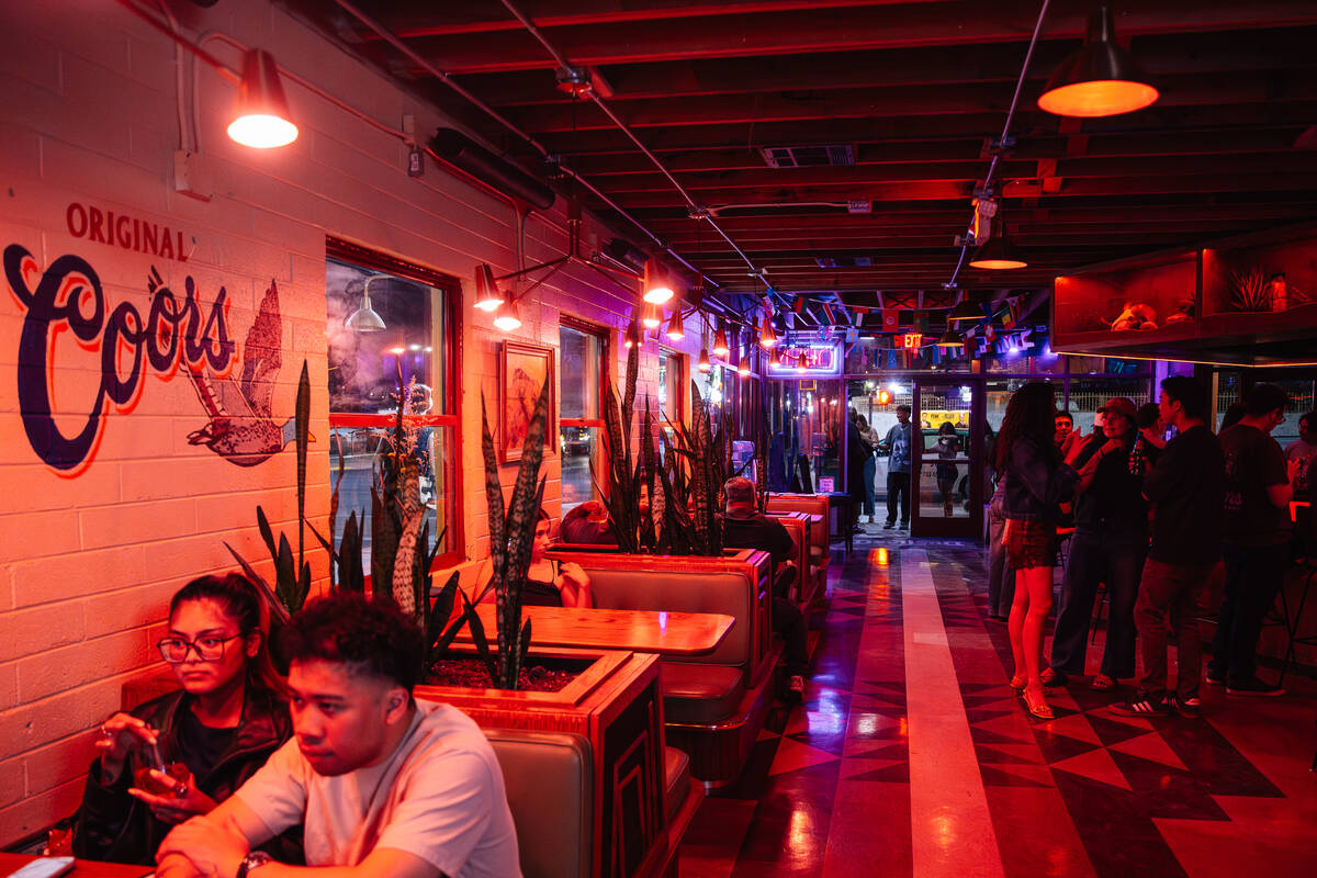Dustland, a local bar, Saturday, June 20, 2026, in Las Vegas. (Madeline Carter/Las Vegas Review ...