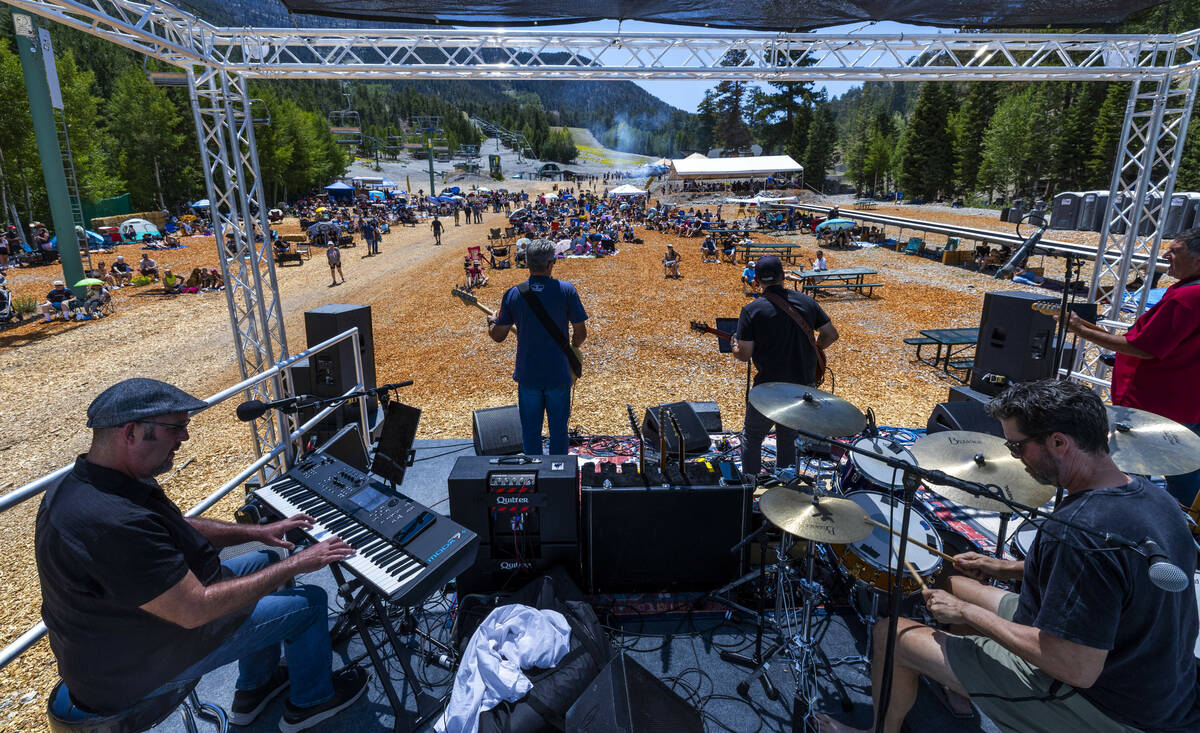 The Parametrics perform during the Music on the Mountain outdoor concert series at Lee Canyon o ...