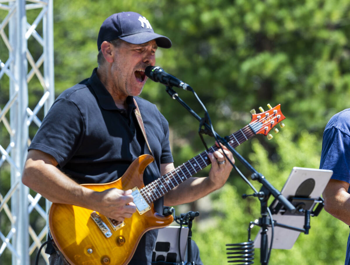 Lead singer Patrick Genovese of the Parametrics performs with the band during the Music on the ...