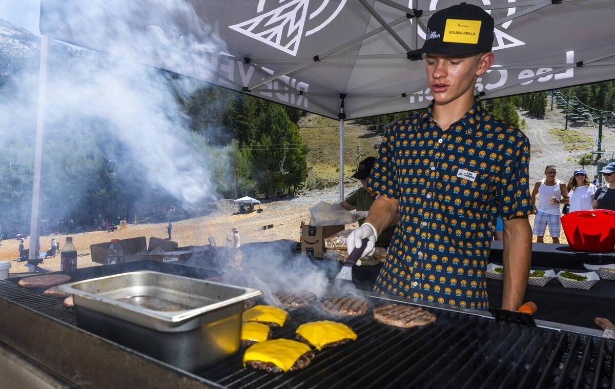 Ryder Bean has estimated that he's prepared over 12,000 burgers while working the grill he ...