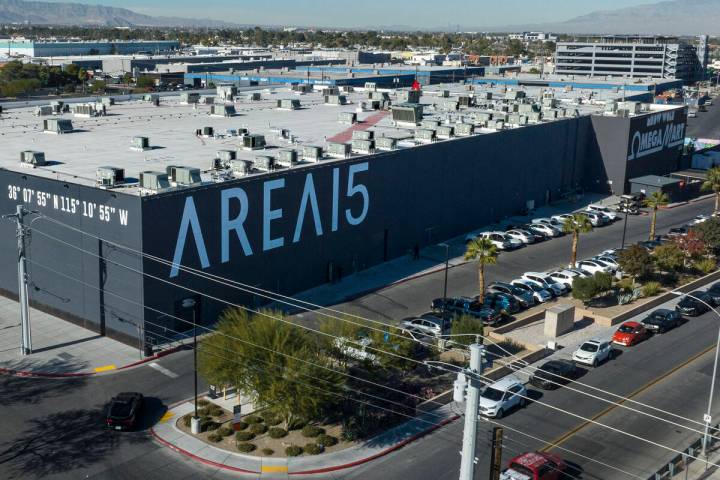 The Area 15 campus is seen on Friday, Dec. 5, 2025, in Las Vegas. (Bizuayehu Tesfaye/Las Vegas ...