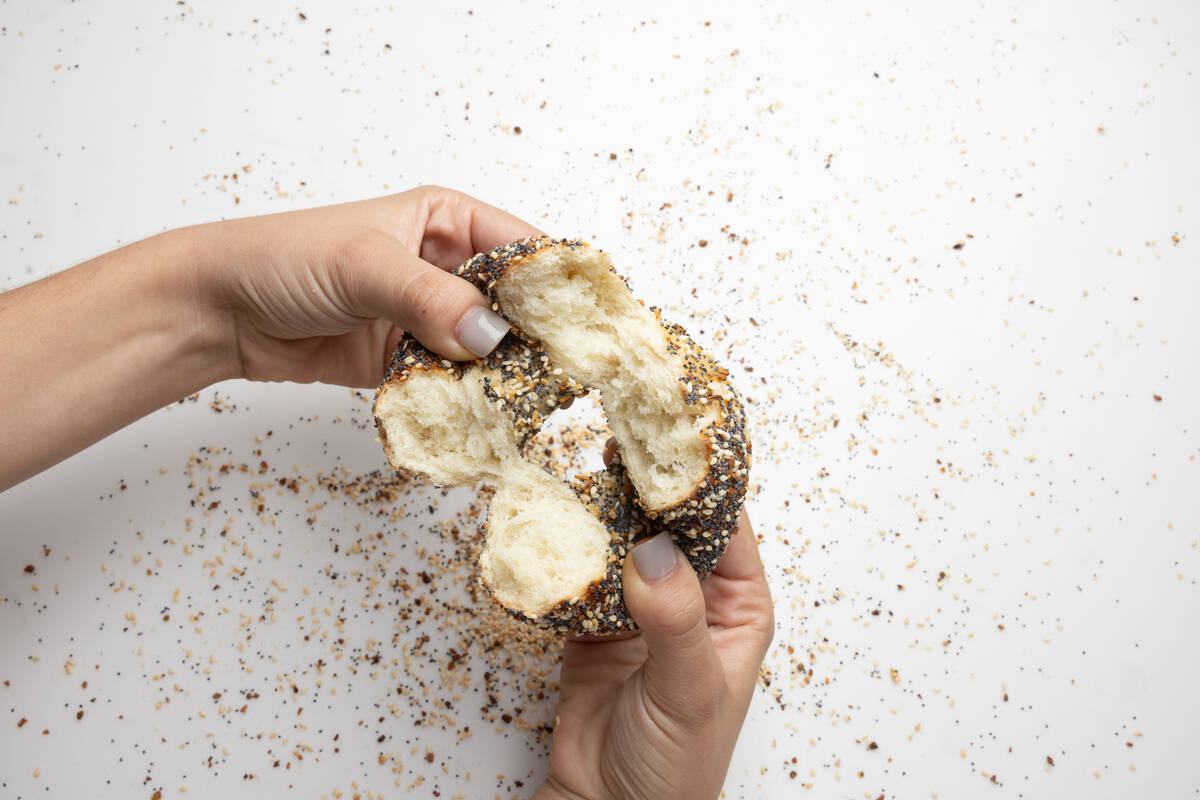 A signature bagel ripping from PopUp Bagels, which is opening a Henderson shop, its first in th ...
