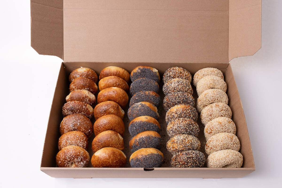 A selection of bagels from PopUp Bagels, which is opening a Henderson shop, its first in the La ...