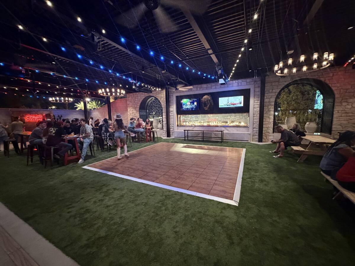 The patio deck dance floor at Stoney's Sunset at Sunset Station is shown on Friday, Aug. 14, 20 ...