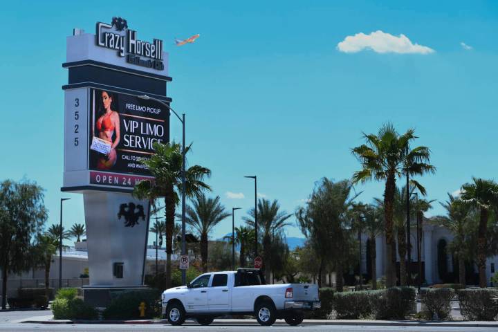 The Crazy Horse 3 Gentleman’s Club is seen at 3525 W Russell Road in Las Vegas, August 17, 20 ...