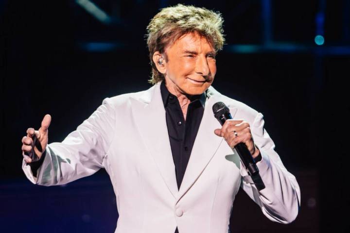 Barry Manilow performs at the Westgate Thursday, July 9, 2026, in Las Vegas. (Madeline Carter/L ...