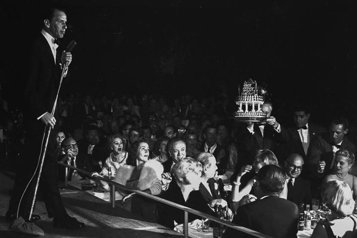 Frank Sinatra performs on Sept. 14, 1956 in Las Vegas. (Las Vegas News Bureau)