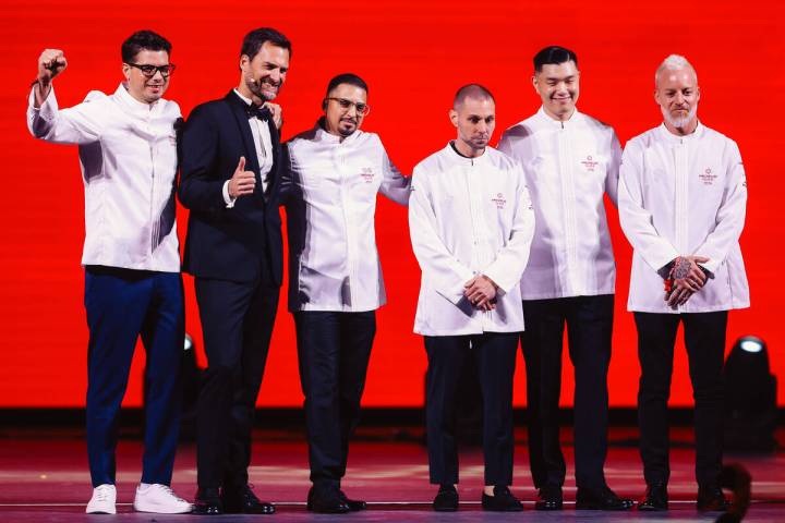 MICHELIN star chefs pose during the MICHELIN Guide Southwest ceremony at the Fontainebleau Wedn ...