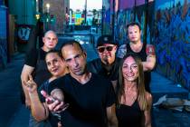 (LtoR) Recovery Band Camp guitarist Jacob Andrzejczak, singer Krista Wells, guitarist David Noo ...