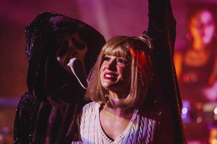 The cast of “Scream’d: An Unauthorized Musical” performs at the Majestic Repertory Theatr ...