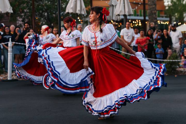 Performers representing Costa Rica dance in the inaugural Latin Heritage Parade on Tuesday, Sep ...
