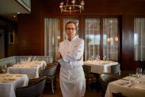 Chef Michael Lomonaco poses for a portrait at his restaurant, the Porter House, in New York on ...