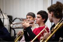 Members of the UNLV Latin Jazz Ensemble perform during the band's drip to Adelaide Jazz Festiva ...