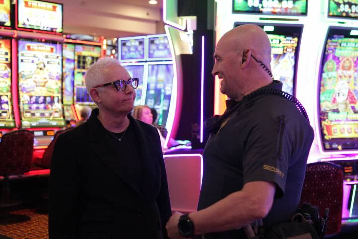 Manager Cindy O'Keefe appears in a scene from “Secret Life of a Vegas Casino.” (Discovery)