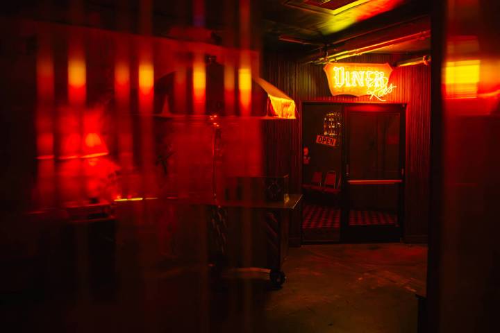 A Diner Ross sign at Club Honey in 99 Prince at the Linq Saturday, Feb. 21, 2026, in Las Vegas. ...
