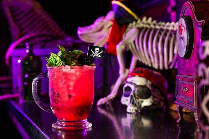 A nice and frosty Stray Dog Grog awaits drinking within the dog/pirate themed tiki bar Stray Pi ...