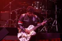 Guitarist/keyboadrist Vinny "Vin A" Adinolfi III of The Bronx Wanderers performs during his gra ...