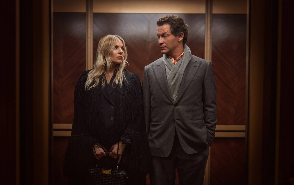 Sienna Miller, left, and Dominic West in "War." (Justin Downing/Sky/HBO/TNS)