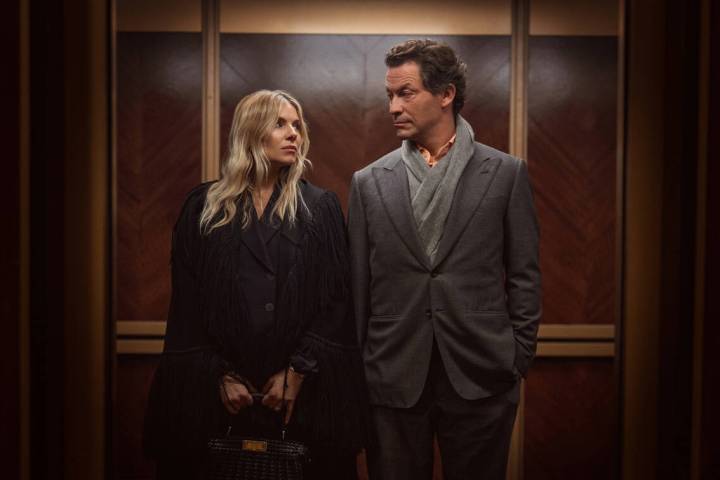 Sienna Miller, left, and Dominic West in "War." (Justin Downing/Sky/HBO/TNS)