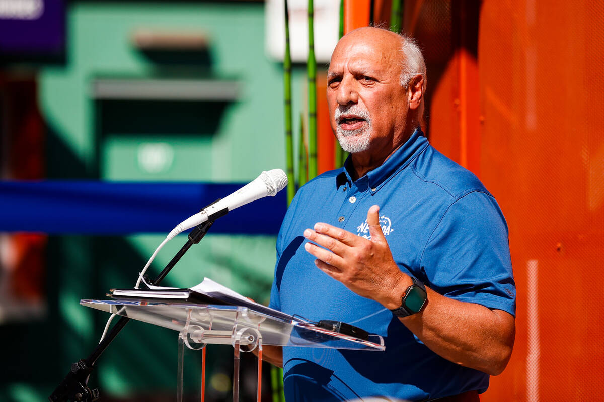 Lieutenant Governor Stavros Anthony, speaks to the crowd during the opening ceremony of the Tra ...