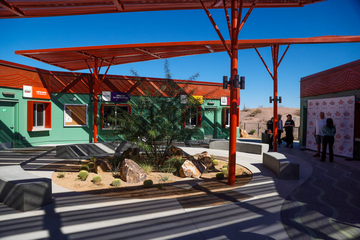 Inside the Travel Nevada Adventure Center — Boulder City before its opening ceremony on Wedne ...