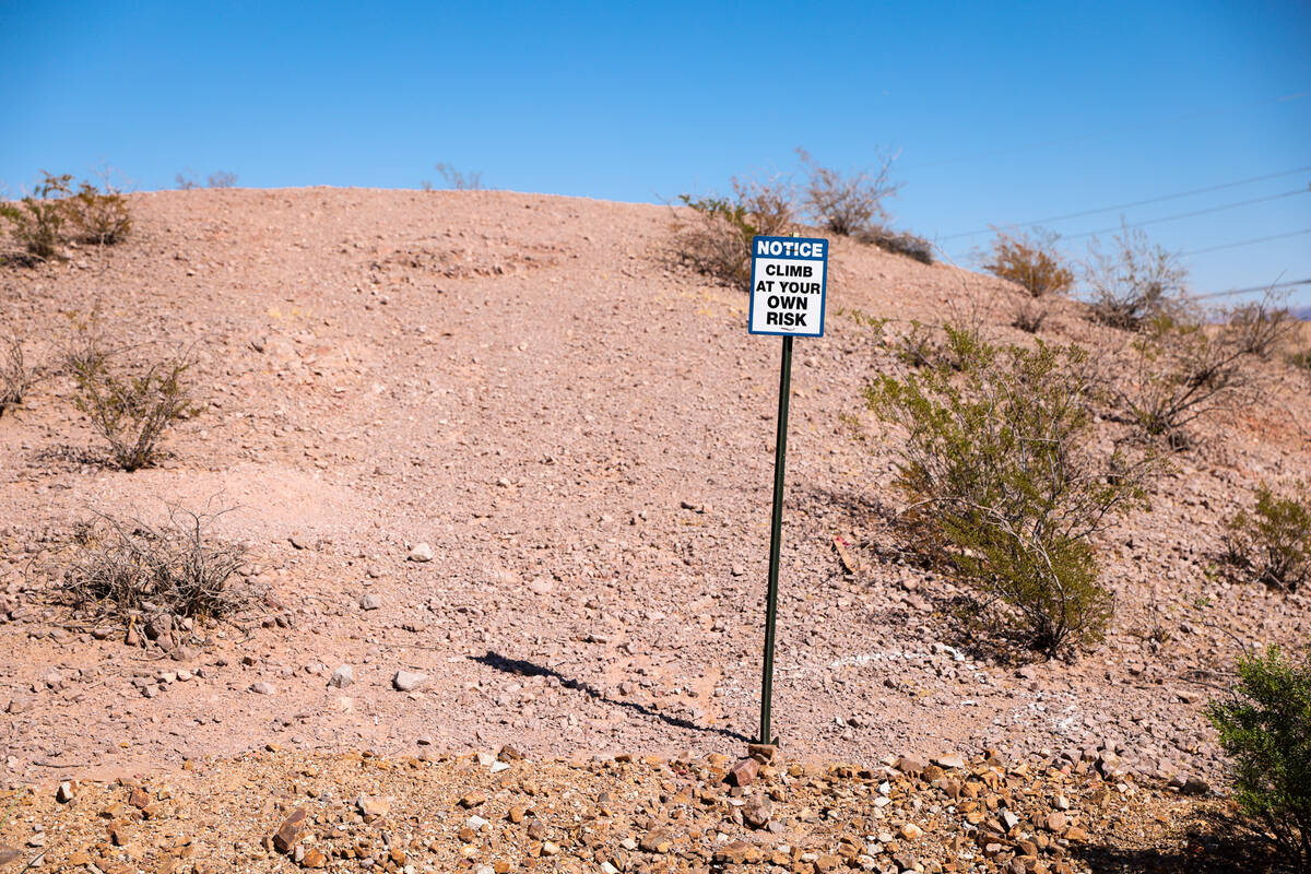 A hill beside theTravel Nevada Adventure Center — Boulder City on Wednesday, Oct. 7, 2026, in ...