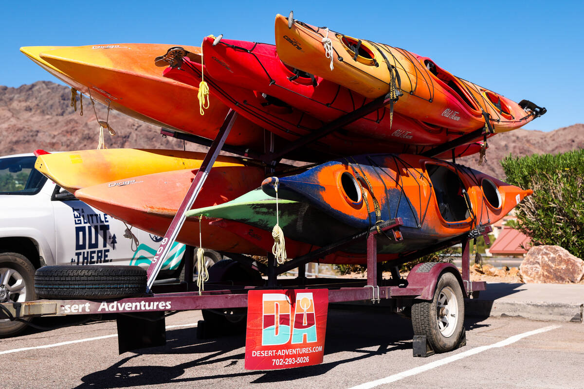 Kayaks provided by Desert Adventures at the Travel Nevada Adventure Center — Boulder City on ...