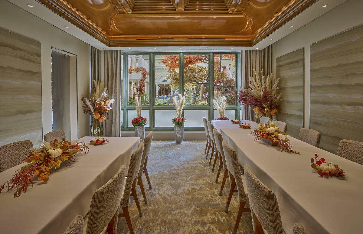 Fall 2026 harvest decor at Michael Mina in Bellagio on the Las Vegas Strip. (Michael Mina)