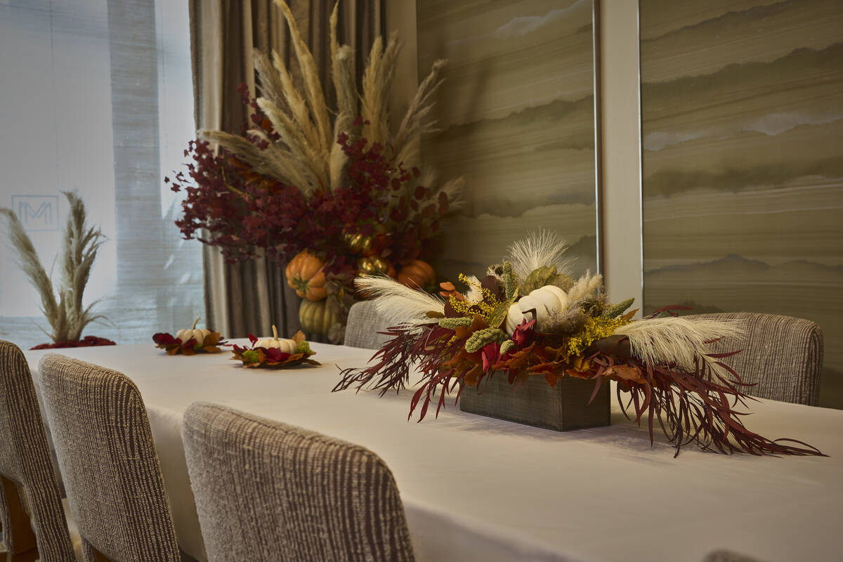 Fall 2026 harvest decor at Michael Mina in Bellagio on the Las Vegas Strip. (Michael Mina)