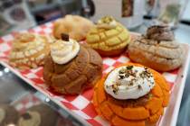 Stuffed conchas are shown at Las Vegas Bakery inside Fergusons Downtown on East Fremont Street ...