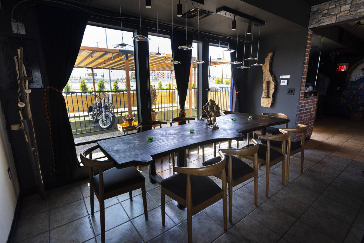 An interior view is seen at Aroma Latin American Cocina on Wednesday, May 27, 2026, in Las Vega ...