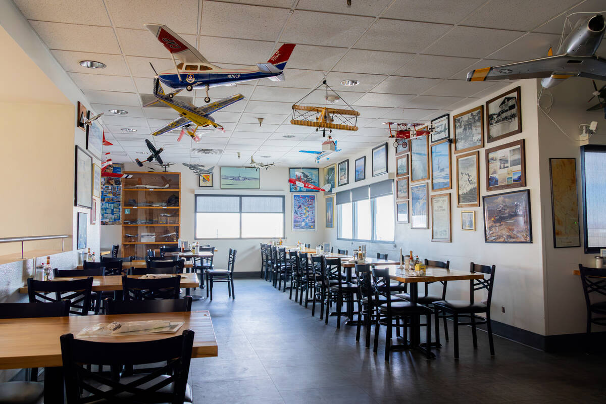 Decor and tables are seen at Sunshine and Tailwinds Cafe in North Las Vegas. (Harry Reid Intern ...