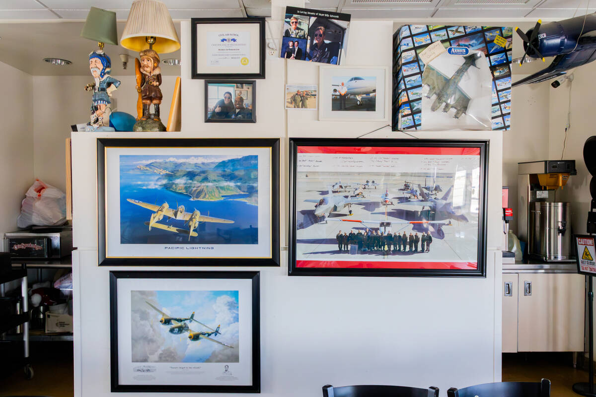 Decor is seen at Sunshine and Tailwinds Cafe in North Las Vegas. (Harry Reid International Airport)