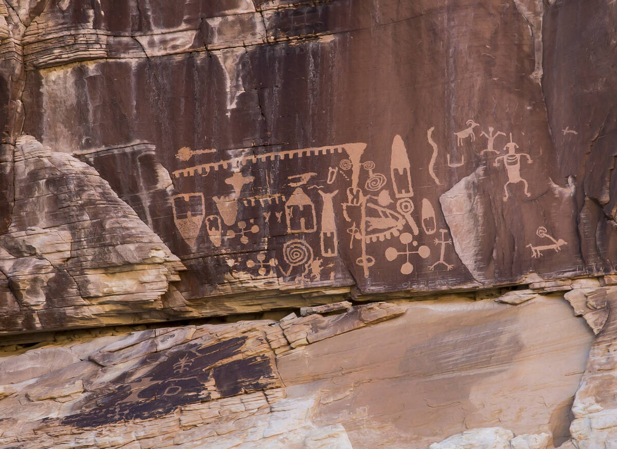 Petroglyphs are seen in Gold Butte National Monument in 2016. (Bob Wick/Bureau of Land Management)