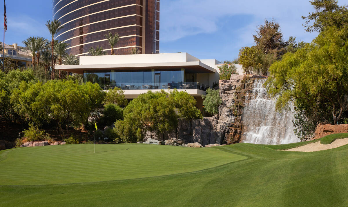 The exterior of Wynn's Cliff House Grill, the new restaurant overlooking the 18th green at Wynn ...