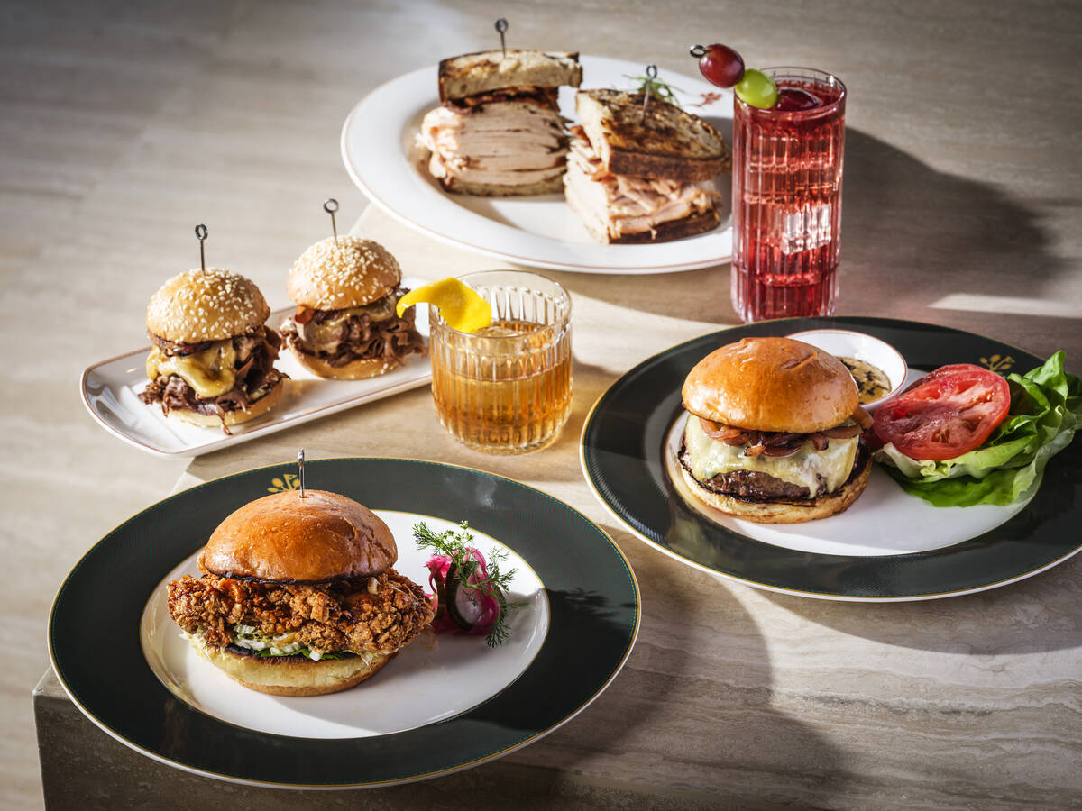 Dishes and cocktails from Wynn's Cliff House Grill, the new restaurant overlooking the 18th gre ...