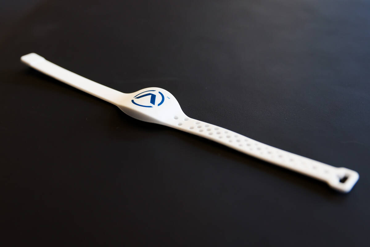The wristband given to players at Activate Games so they are able to access games, scores, and ...