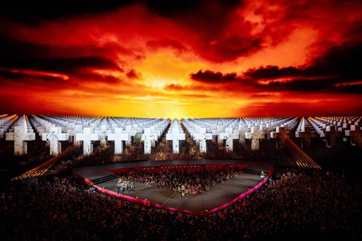 Metallica rocks the Sphere in the opening night of "Life Burns Faster" on Thursday, Oct. 1, 202 ...