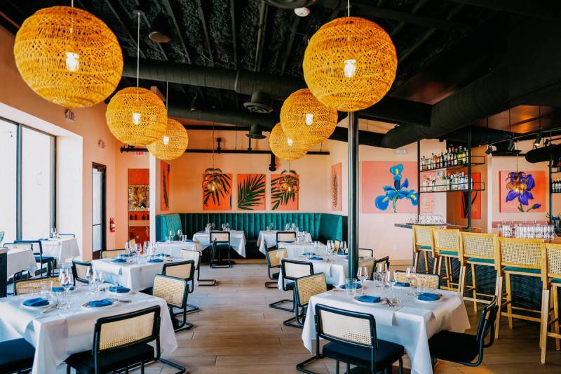 Bar Boheme, chef James Trees' French restaurant on South Main Street in the Las Vegas Arts District, photographed in March 2025 (Madeline Carter/Las Vegas Review-Journal)