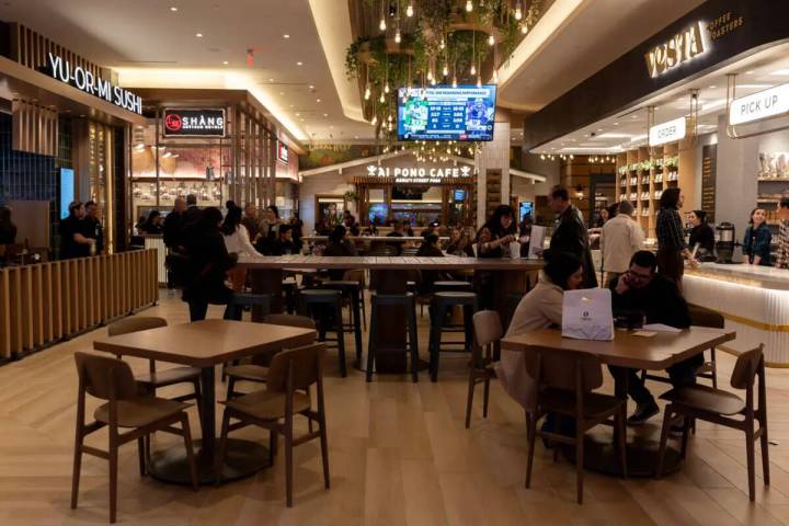 Eat Your Heart Out food hall is seen on Friday, Dec. 1, 2023, in Las Vegas. (Ellen Schmidt/Las ...