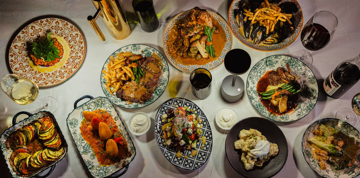 A spread of dishes from JP's Brasserie & Sports Den, a restaurant opening in late October 2026 ...